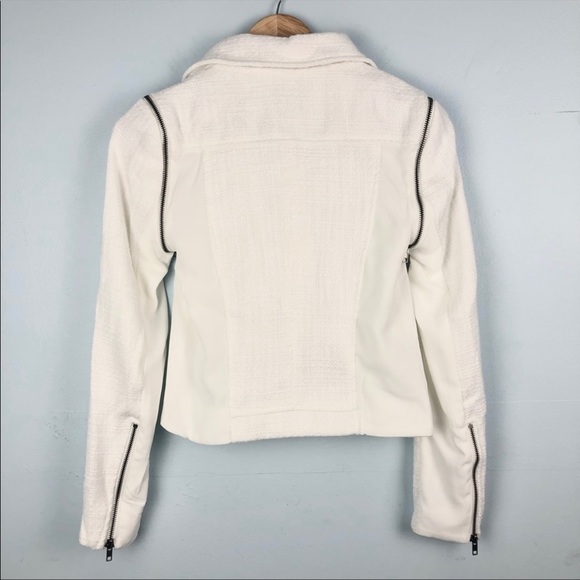 PIPERLIME Moto Tweed Blazer Jacket Zipper Vest Jacket - Picture 3 of 8